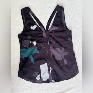 Trouvé/ Size: XS/ Abstract print cut out tank